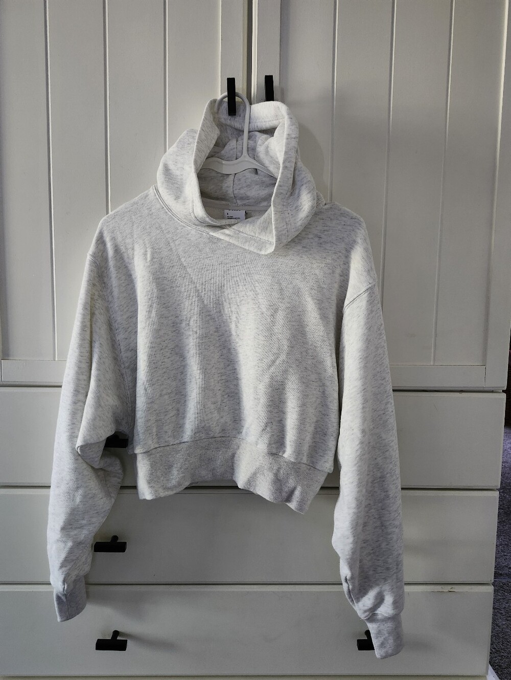 TNA Cozy Crop Hoodie - Light Heather Gray Sz S Never Worn
